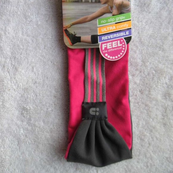 Scunci Everyday & Active Pink Gray No Slip Headwrap Wide Soft Fabric Head Band - Picture 1 of 7